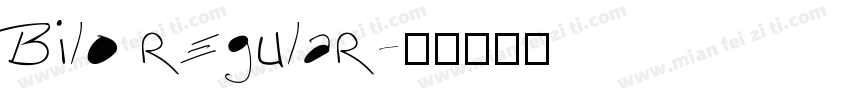 Bilo regular字体转换